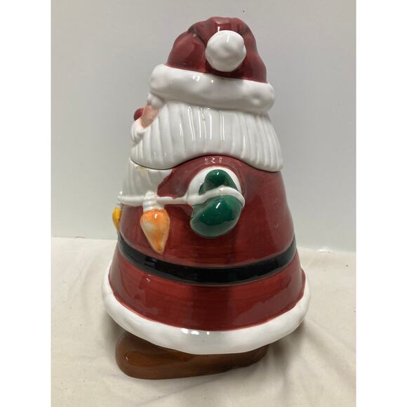 Ceramic Santa Holding Lights Cookie Jar - Asia Master Group - Christmas Item - Picture 4 of 11